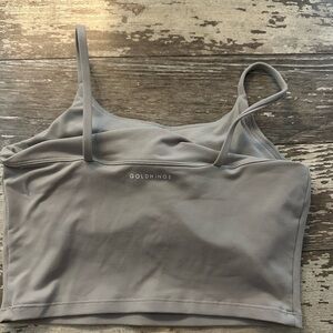 Gray Goldhinge cropped tank